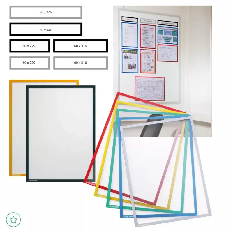 Magnetický rám A4 červený Franken ITH4M/10 01