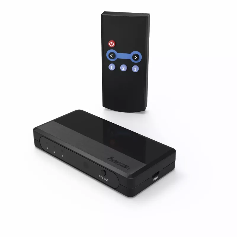 Hama 00121760 video prepínač HDMI čierny 1080p DTS-HD Dolby Digital