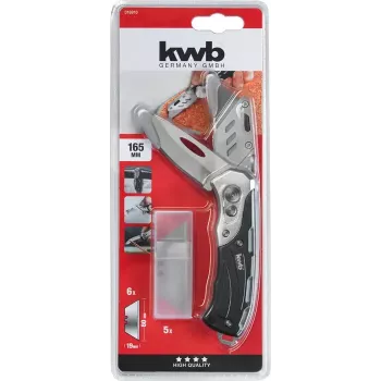 Multitool nôž KWB 016910 zaistiteľný nôž s čepeľou čierna Drop-Point