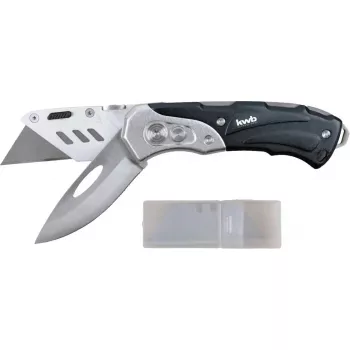 Multitool nôž KWB 016910 zaistiteľný nôž s čepeľou čierna Drop-Point