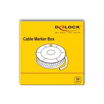 Označovač káblov DeLOCK Box č. 6 žltý 500 ks