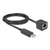 Sériový spojovací kábel DeLOCK 64165 USB 2.0 Type-A na RS-232 RJ45 2 m čierny