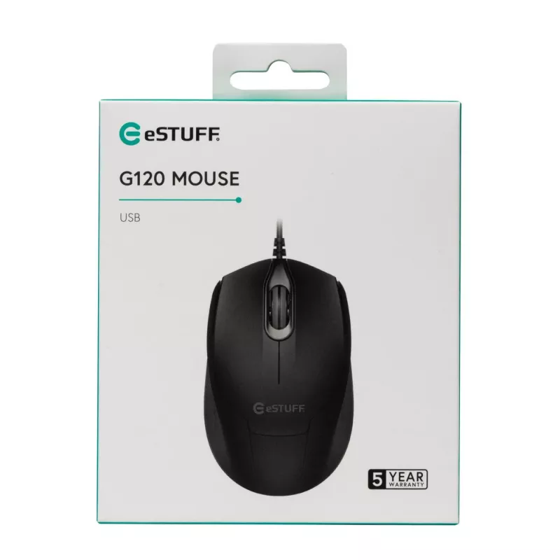eSTUFF GLB213002 myš kancelárska obojručná USB Type-A optická 1200 DPI