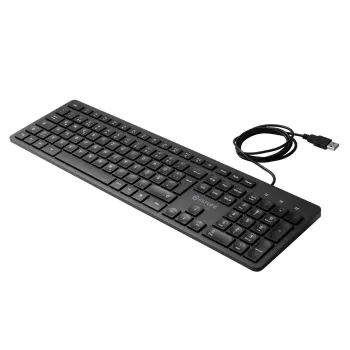 eSTUFF GLB211402 klávesnica kancelárska USB QWERTZ nemecká čierna
