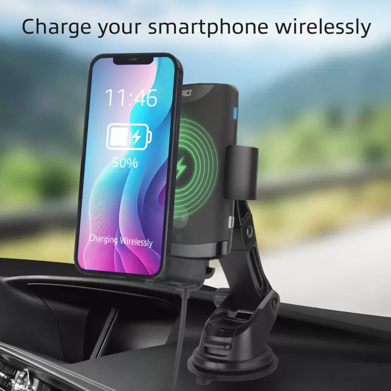 ACT automatický držiak smartfónu do auta AC9010 s bezdrôtovým nabíjaním