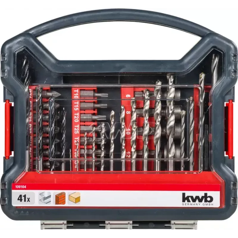 Sada bitov do skrutkovača KWB 109104 41 ks Phillips Pozidriv Torx