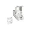 ACT Keystone Jack RJ45 CAT6 chránený bez nástroja so shutter, strieborno-biela
