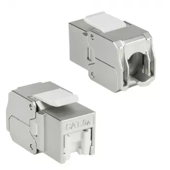 ACT Keystone zásuvka RJ45 CAT6A chránená bez nástroja s krytkou proti prachu