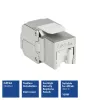 ACT Keystone zásuvka RJ45 CAT6A chránená bez nástroja s krytkou proti prachu