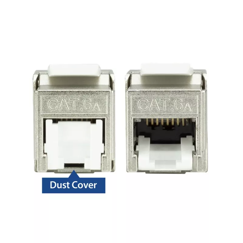 ACT Keystone zásuvka RJ45 CAT6A chránená bez nástroja s krytkou proti prachu