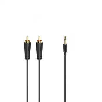 Hama 00205261 audiokábel 3 m 2 x RCA 3,5 mm čierna