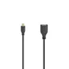 Hama Flexi-schlank USB kábel USB 2.0 0,15 m Micro-USB A USB A čierny