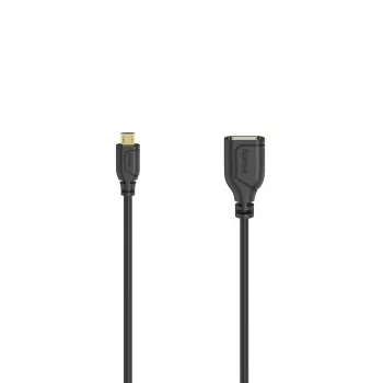 Hama Flexi-schlank USB kábel USB 2.0 0,15 m Micro-USB A USB A čierny