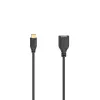 Hama Flexi-schlank USB kábel USB 2.0 0,15 m USB C USB A čierny