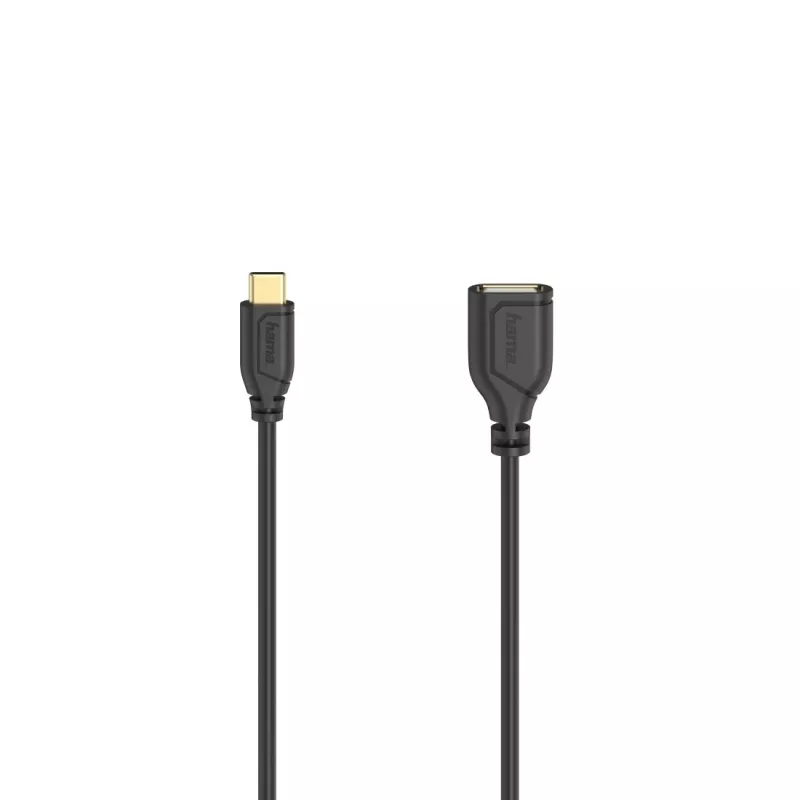 Hama Flexi-schlank USB kábel USB 2.0 0,15 m USB C USB A čierny