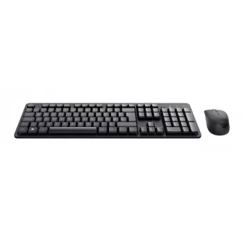 Trust TKM-360 klávesnica myš súčasťou balenia kancelária RF Wireless QWERTZ nemecká čierna
