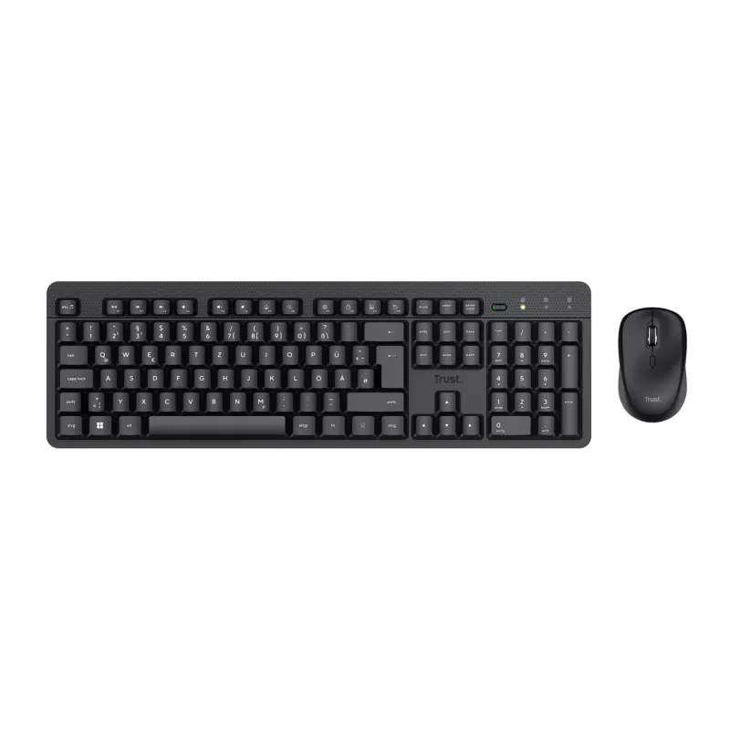 Trust TKM-360 klávesnica myš súčasťou balenia kancelária RF Wireless QWERTZ nemecká čierna