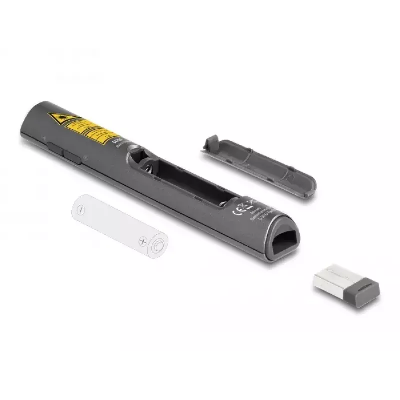 DeLOCK USB laserový presenter bezdrôtový USB RF diaľkový ovládač červený laserový ukazovateľ