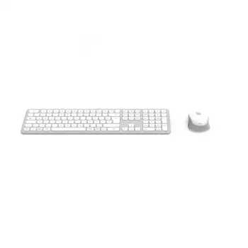 Hama WKM-550 Klávesnica myš vrátane Home/Office RF Wireless + Bluetooth QWERTZ nemecká sivá, biela