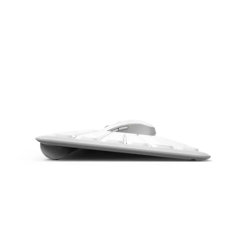 Hama WKM-550 00173066 súprava klávesnice a myši pre viac zariadení, bezdrôtová, RF + Bluetooth, QWERTZ nemecká, biela