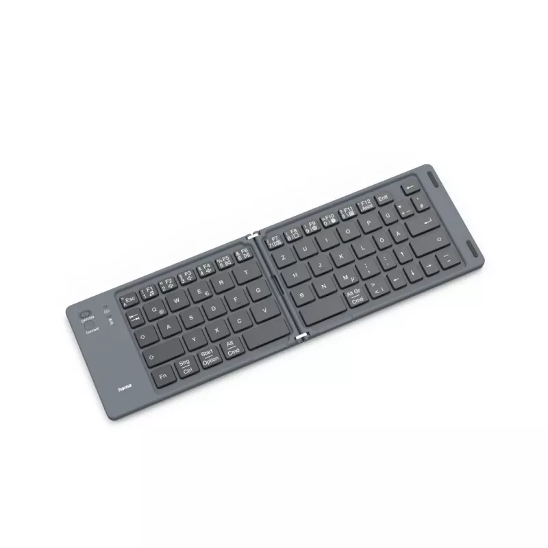 Hama Travel 450 QWERTZ nemecká Bluetooth čierna, tmavosivá