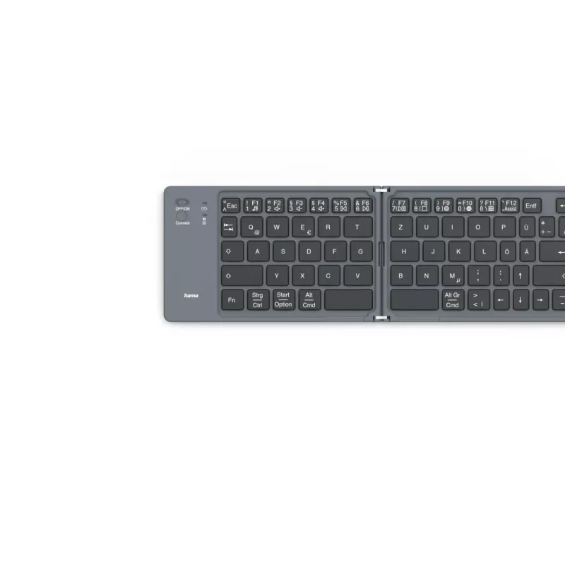 Hama Travel 450 QWERTZ nemecká Bluetooth čierna, tmavosivá