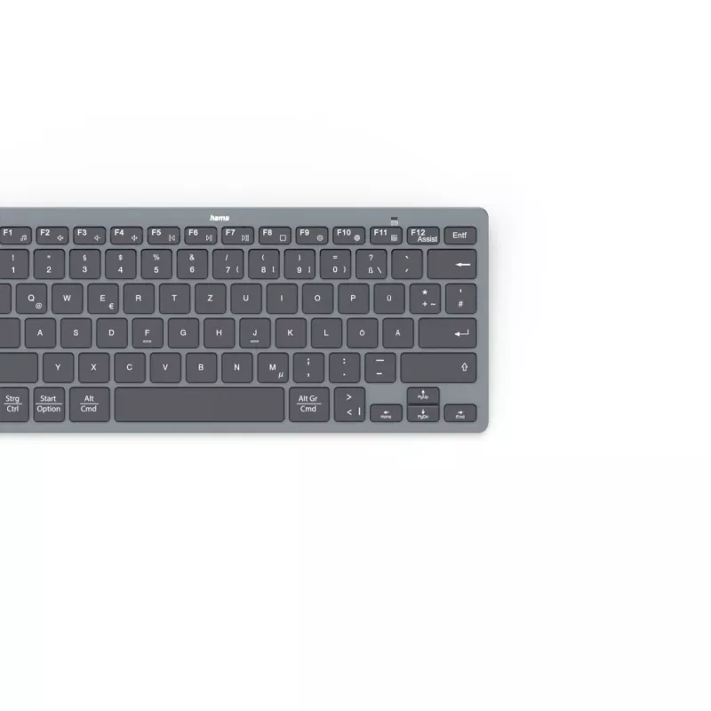 Hama Travel 400 QWERTZ nemecká Bluetooth čierna, tmavosivá