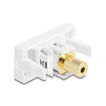 DeLOCK modul Easy 45 3,5 mm 4-pinová jack zásuvka na zásuvku, pozlátený, biely (90841)