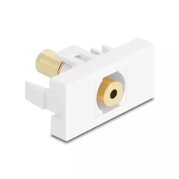DeLOCK modul Easy 45 3,5 mm 4-pinová jack zásuvka na zásuvku, pozlátený, biely (90841)