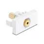 DeLOCK modul Easy 45 3,5 mm 4-pinová jack zásuvka na zásuvku, pozlátený, biely (90841)