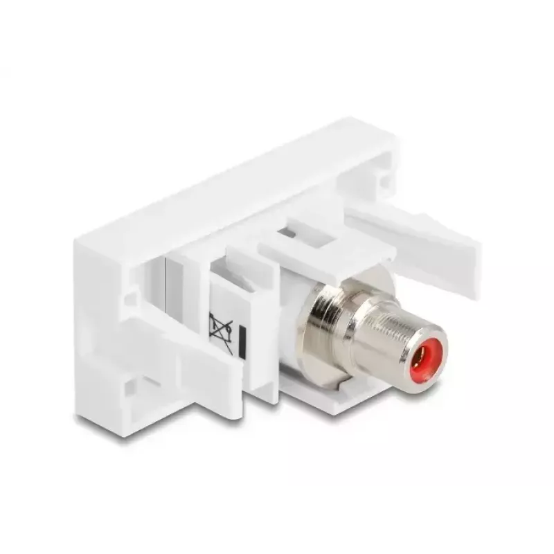 DeLOCK 90857 Keystone modul Cinch červený biely 22,5 mm 45 mm 33 mm