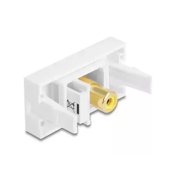 DeLOCK Keystone modul 90859 Cinch konektor biely žltý