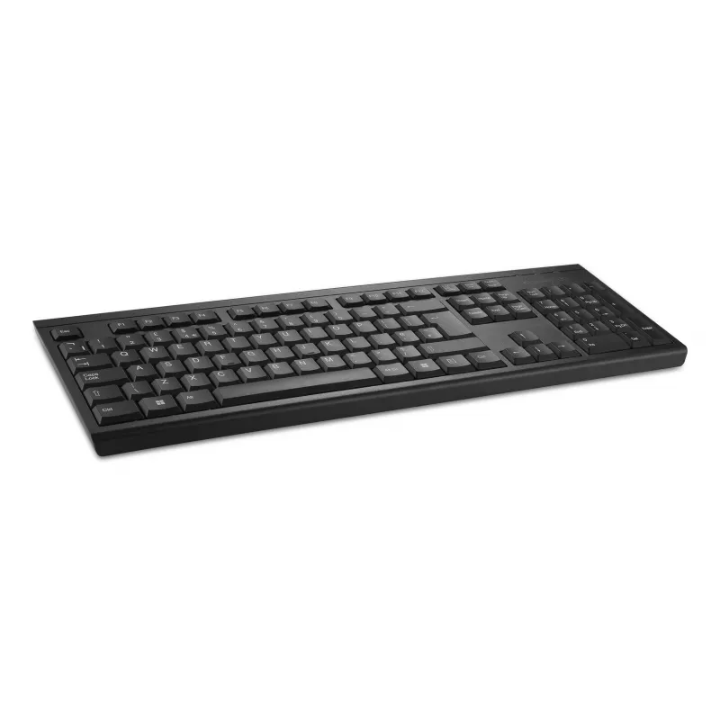 Kensington KB150 EQ bezdrôtová klávesnica, Full-Size (100%), bezdrôtová, RF Wireless, membránová, QWERTY, čierna