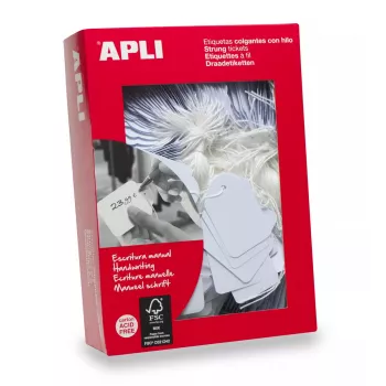 Etikety APLI 00390 500 kusov biela obdĺžnik 2,2x3,5 cm