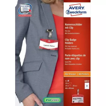 Nelepiaca etiketa AVERY 4822 transparentná biela obdĺžniková 32 ks