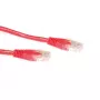 ACT červený 1 meter U/UTP CAT6A patch kábel s RJ45 konektormi