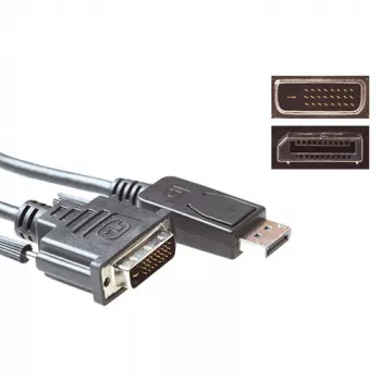 Konverzný kábel DisplayPort samec na DVI samec 1,00 m ACT AK3993
