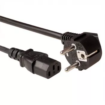 ACT Powercord LSZH napájací kábel CEE 7/7 samec (zahnutý) - C13 čierny 5 m