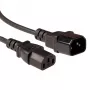 Napájací kábel ACT Powercord LSZH C13 - C14 čierny 5 m