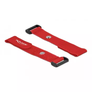 Suchý zips na káble DeLOCK 19545 červená 190 mm 25 mm 5 kusov