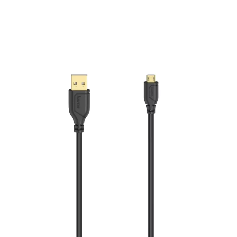 Hama Flexi-schlank USB kábel USB 2.0 0,75 m Micro-USB A USB A čierny