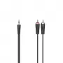 Hama 00200720 audio kábel 1,5 m 3,5 mm 2 x RCA čierny