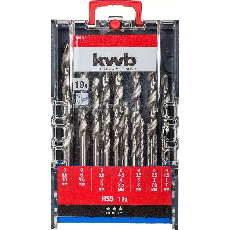 Vrták KWB 109119 rýchlorezná oceľ HSS