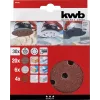Sada brúsnych kotúčov kwb Quick-stick 30 ks 11,5 cm korund
