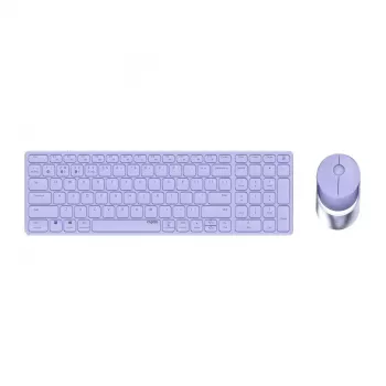 Rapoo 9750M klávesnica a myš vrátane Wireless Bluetooth QWERTZ nemecká fialová