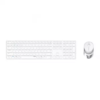 Rapoo 9850M klávesnica a myš vrátane Home RF Wireless Bluetooth QWERTZ nemecká biela