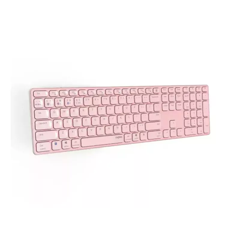Rapoo E9800M klávesnica bezdrôtová Bluetooth QWERTZ nemecká ružová
