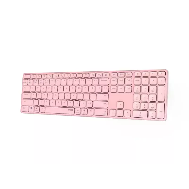 Rapoo E9800M klávesnica bezdrôtová Bluetooth QWERTZ nemecká ružová