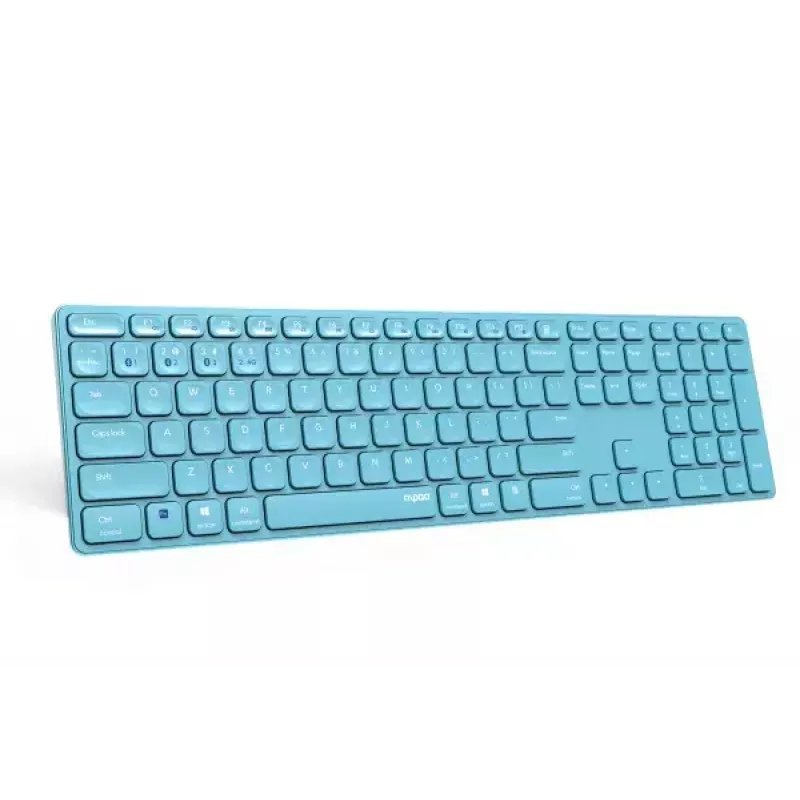 Rapoo E9800M klávesnica Home RF Wireless Bluetooth QWERTZ nemecká modrá