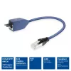 ACT modrý 1 meter LSZH S/FTP CAT6A MPTL predlžovací kábel bez aretačných západiek s RJ45 konektormi